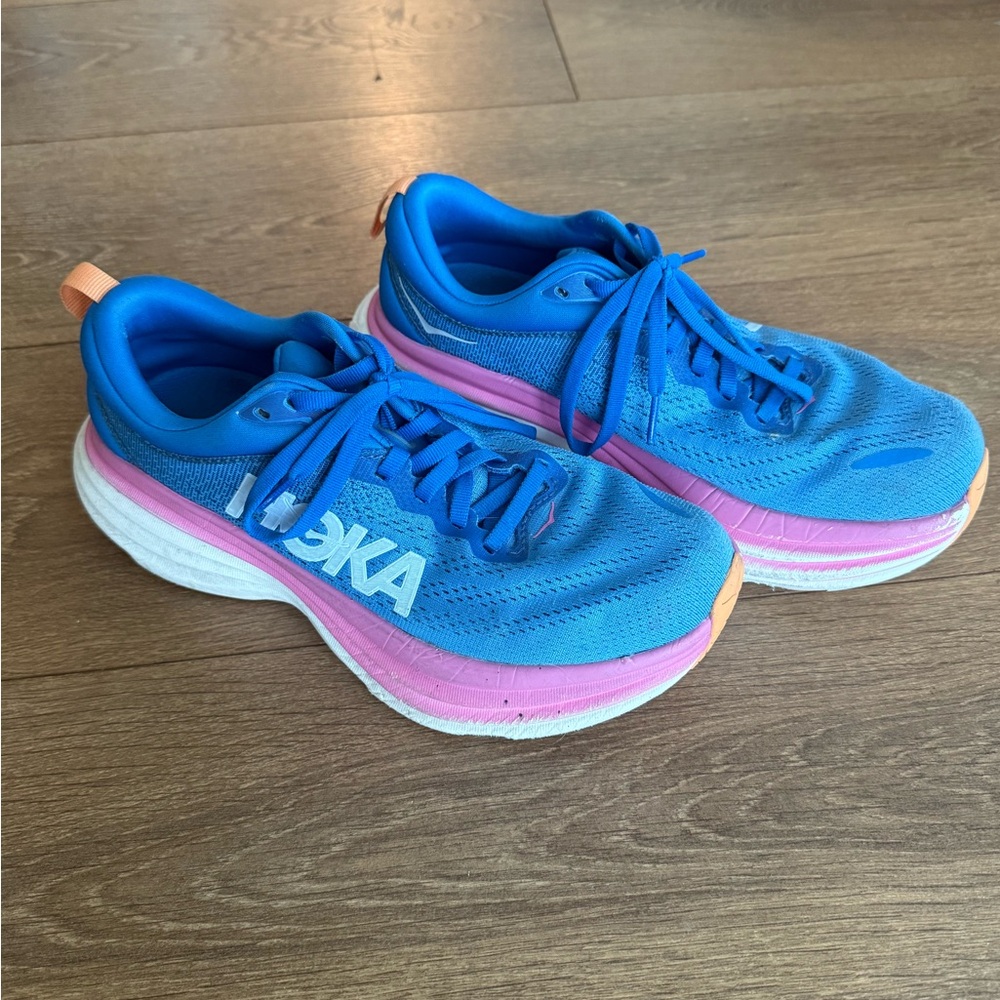 Hoka One One Blue and Pink Women's Sneakers